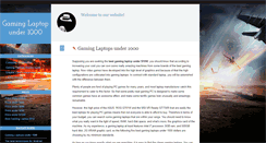 Desktop Screenshot of gaminglaptopunder1000.org